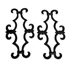 Wrought Iron Scroll Decoration Feminine Plaque Door Wall Art